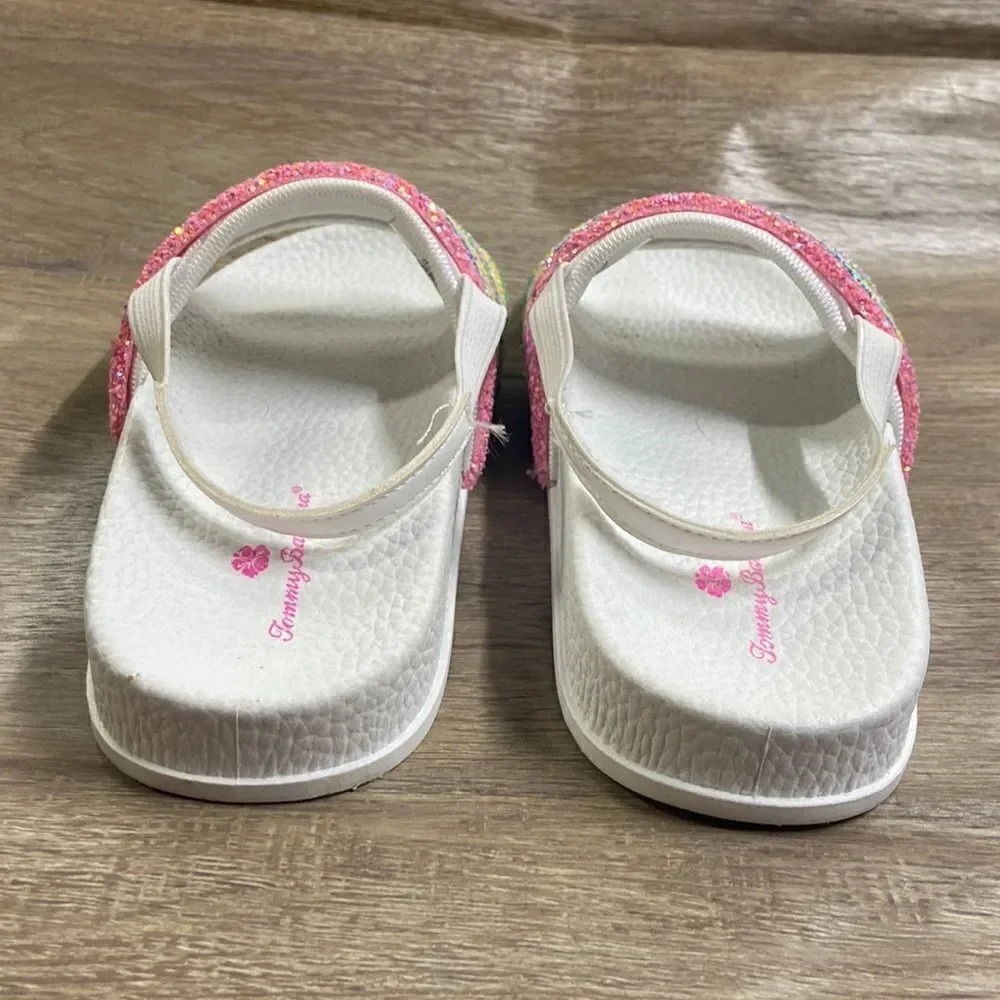 Tommy Bahama Rainbow Glitter Slides